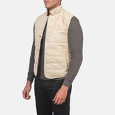 Zaret White Suede Vest Jacket